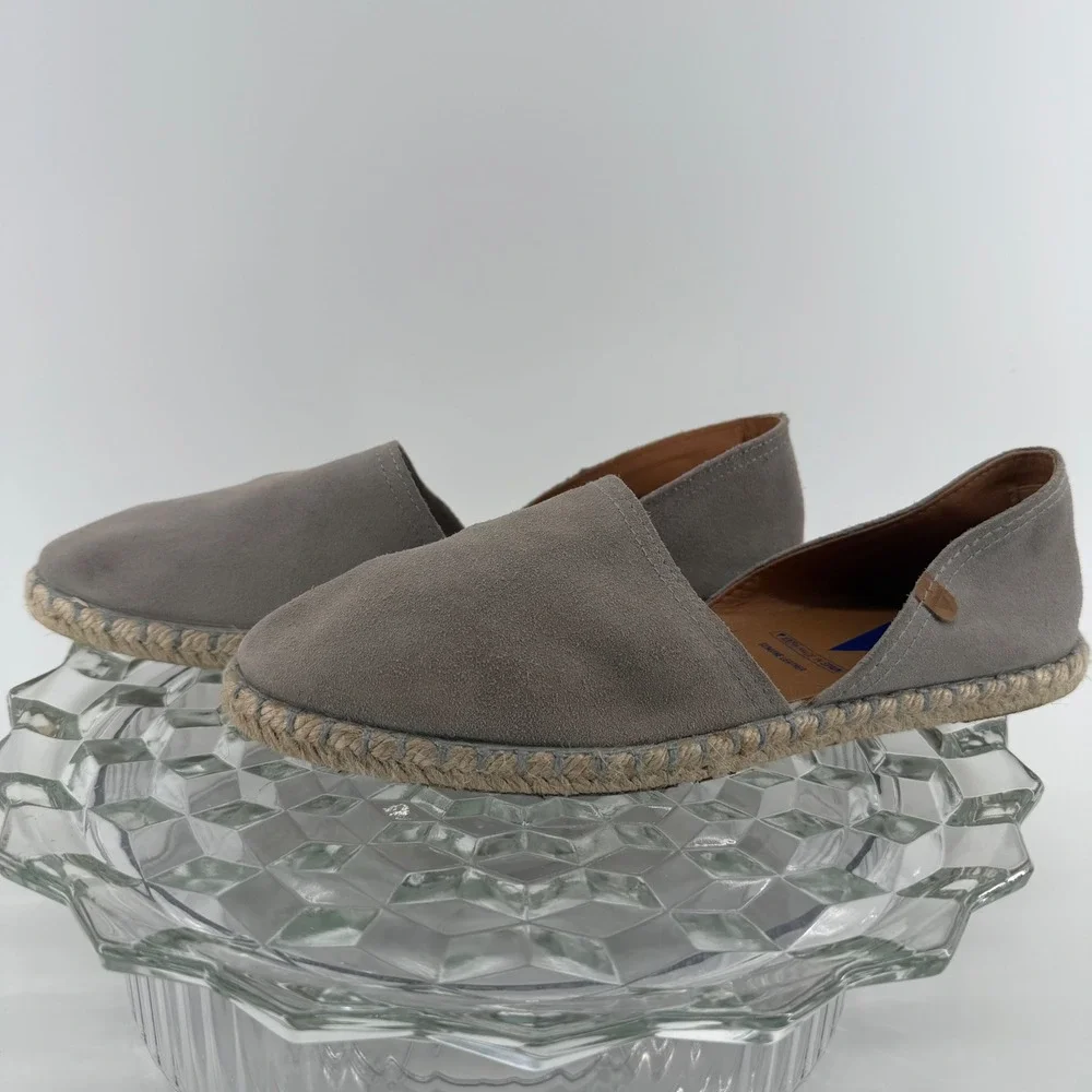 VERBENAS Women Size 42 Gray Suede Espadrille Flats Made in Spain‎ Leather US 11